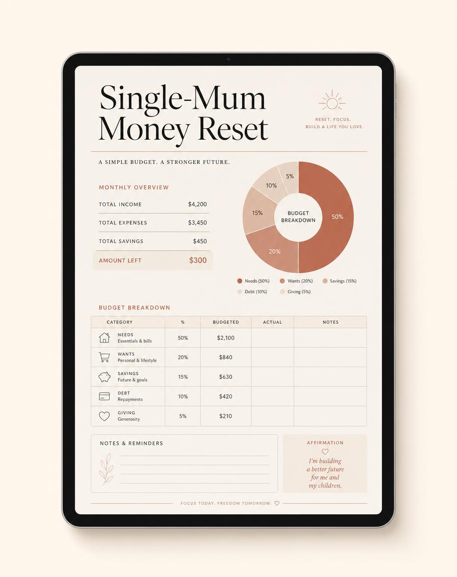 Single-Mum Money Reset product cover